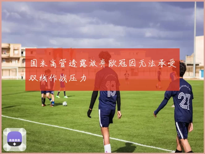 国米高管透露放弃欧冠因无法承受双线作战压力