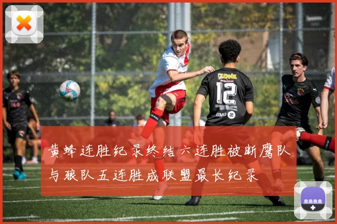 黄蜂连胜纪录终结六连胜被断鹰队与狼队五连胜成联盟最长纪录